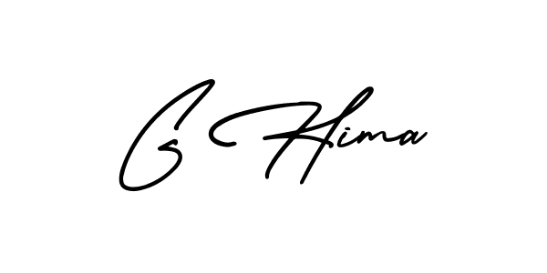 Design your own signature with our free online signature maker. With this signature software, you can create a handwritten (AmerikaSignatureDemo-Regular) signature for name G Hima. G Hima signature style 3 images and pictures png