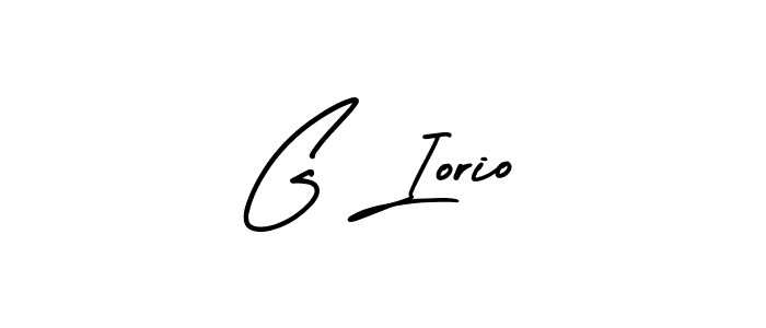 You should practise on your own different ways (AmerikaSignatureDemo-Regular) to write your name (G Iorio) in signature. don't let someone else do it for you. G Iorio signature style 3 images and pictures png