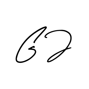 Create a beautiful signature design for name G J. With this signature (AmerikaSignatureDemo-Regular) fonts, you can make a handwritten signature for free. G J signature style 3 images and pictures png