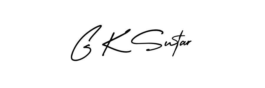 Use a signature maker to create a handwritten signature online. With this signature software, you can design (AmerikaSignatureDemo-Regular) your own signature for name G K Sutar. G K Sutar signature style 3 images and pictures png