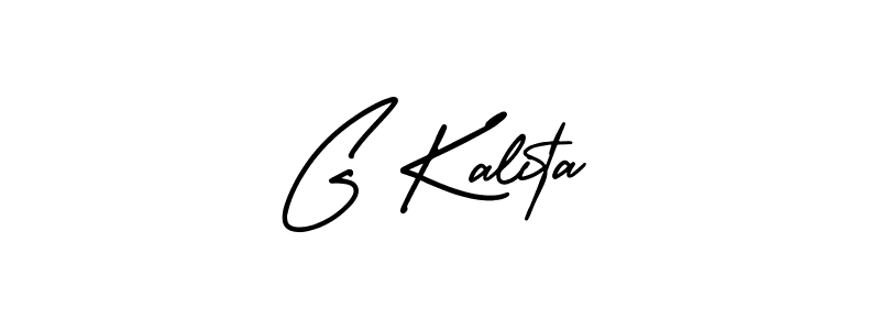 You should practise on your own different ways (AmerikaSignatureDemo-Regular) to write your name (G Kalita) in signature. don't let someone else do it for you. G Kalita signature style 3 images and pictures png