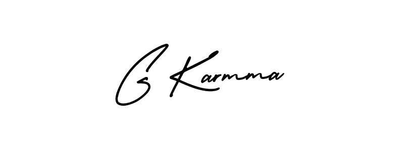 How to make G Karmma name signature. Use AmerikaSignatureDemo-Regular style for creating short signs online. This is the latest handwritten sign. G Karmma signature style 3 images and pictures png