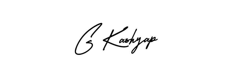 How to make G Kashyap name signature. Use AmerikaSignatureDemo-Regular style for creating short signs online. This is the latest handwritten sign. G Kashyap signature style 3 images and pictures png