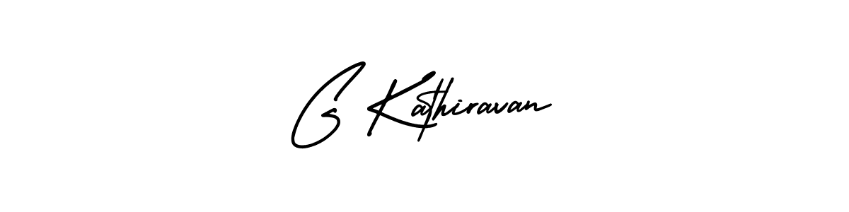 Make a beautiful signature design for name G Kathiravan. With this signature (AmerikaSignatureDemo-Regular) style, you can create a handwritten signature for free. G Kathiravan signature style 3 images and pictures png