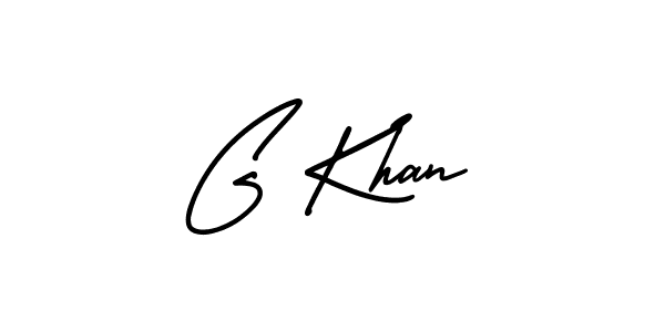 How to make G Khan name signature. Use AmerikaSignatureDemo-Regular style for creating short signs online. This is the latest handwritten sign. G Khan signature style 3 images and pictures png