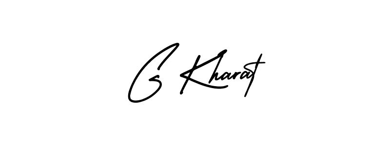 Use a signature maker to create a handwritten signature online. With this signature software, you can design (AmerikaSignatureDemo-Regular) your own signature for name G Kharat. G Kharat signature style 3 images and pictures png