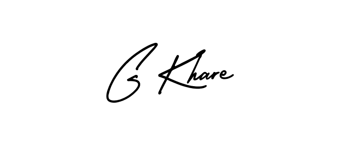G Khare stylish signature style. Best Handwritten Sign (AmerikaSignatureDemo-Regular) for my name. Handwritten Signature Collection Ideas for my name G Khare. G Khare signature style 3 images and pictures png