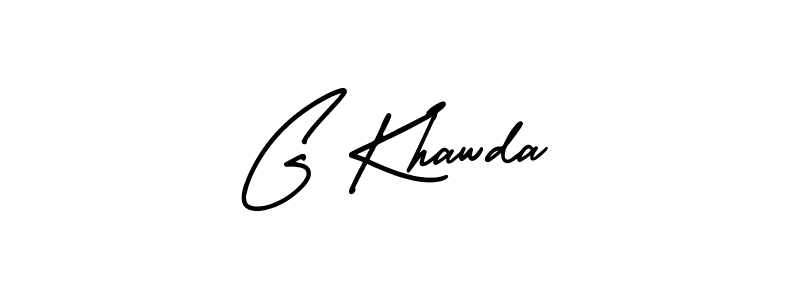 Make a beautiful signature design for name G Khawda. Use this online signature maker to create a handwritten signature for free. G Khawda signature style 3 images and pictures png