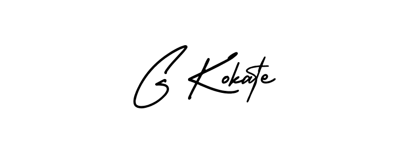 Use a signature maker to create a handwritten signature online. With this signature software, you can design (AmerikaSignatureDemo-Regular) your own signature for name G Kokate. G Kokate signature style 3 images and pictures png