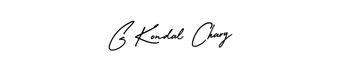 Design your own signature with our free online signature maker. With this signature software, you can create a handwritten (AmerikaSignatureDemo-Regular) signature for name G Kondal Chary. G Kondal Chary signature style 3 images and pictures png