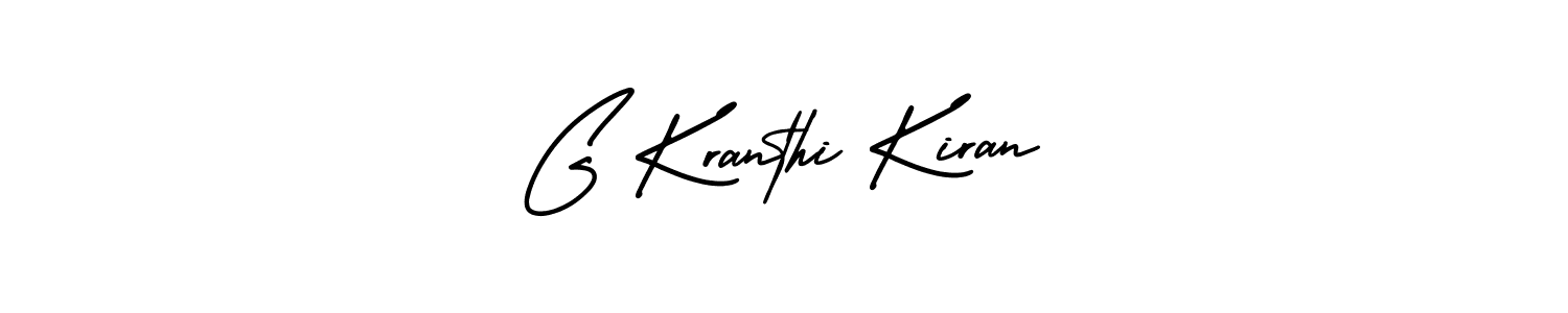 The best way (AmerikaSignatureDemo-Regular) to make a short signature is to pick only two or three words in your name. The name G Kranthi Kiran include a total of six letters. For converting this name. G Kranthi Kiran signature style 3 images and pictures png