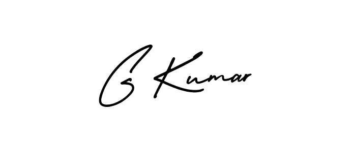 The best way (AmerikaSignatureDemo-Regular) to make a short signature is to pick only two or three words in your name. The name G Kumar include a total of six letters. For converting this name. G Kumar signature style 3 images and pictures png