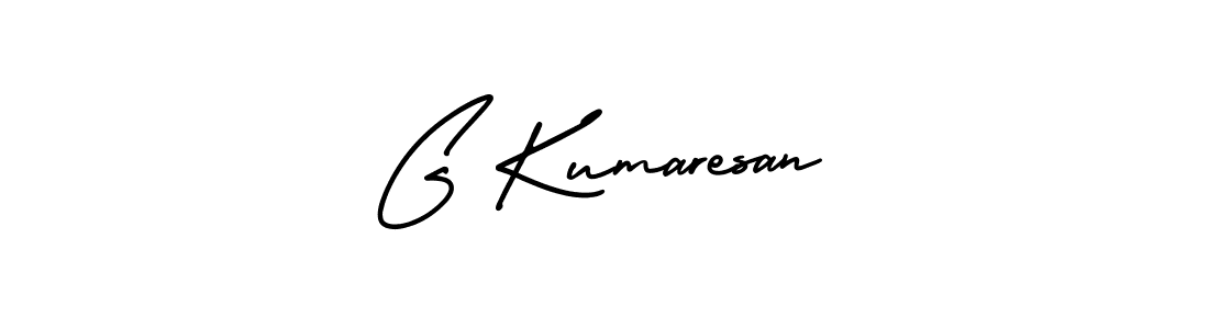 How to make G Kumaresan name signature. Use AmerikaSignatureDemo-Regular style for creating short signs online. This is the latest handwritten sign. G Kumaresan signature style 3 images and pictures png