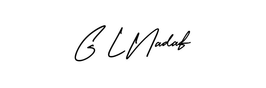 AmerikaSignatureDemo-Regular is a professional signature style that is perfect for those who want to add a touch of class to their signature. It is also a great choice for those who want to make their signature more unique. Get G L Nadaf name to fancy signature for free. G L Nadaf signature style 3 images and pictures png