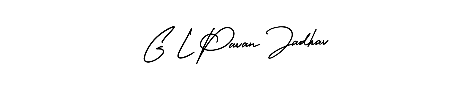 AmerikaSignatureDemo-Regular is a professional signature style that is perfect for those who want to add a touch of class to their signature. It is also a great choice for those who want to make their signature more unique. Get G L Pavan Jadhav name to fancy signature for free. G L Pavan Jadhav signature style 3 images and pictures png