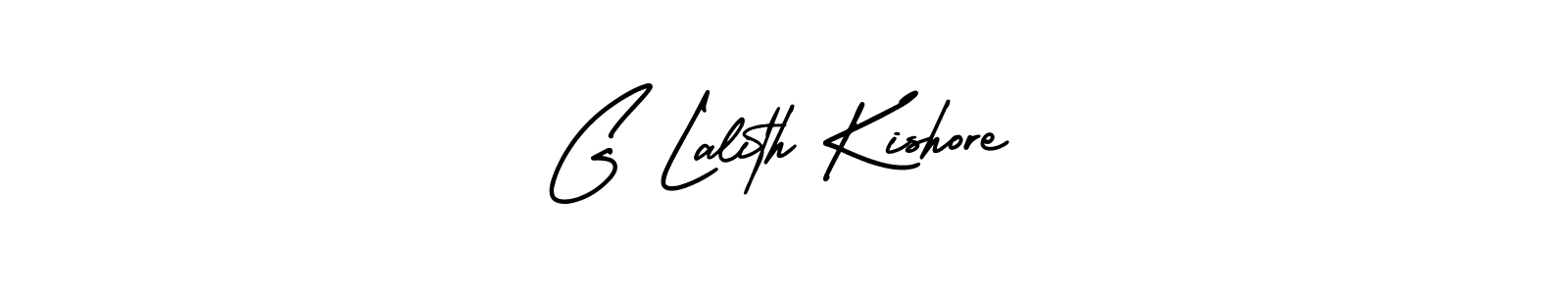 Make a beautiful signature design for name G Lalith Kishore. With this signature (AmerikaSignatureDemo-Regular) style, you can create a handwritten signature for free. G Lalith Kishore signature style 3 images and pictures png