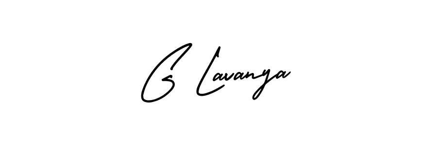 The best way (AmerikaSignatureDemo-Regular) to make a short signature is to pick only two or three words in your name. The name G Lavanya include a total of six letters. For converting this name. G Lavanya signature style 3 images and pictures png