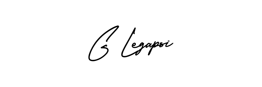 You should practise on your own different ways (AmerikaSignatureDemo-Regular) to write your name (G Legapsi) in signature. don't let someone else do it for you. G Legapsi signature style 3 images and pictures png