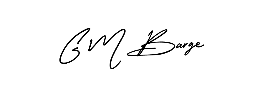 Use a signature maker to create a handwritten signature online. With this signature software, you can design (AmerikaSignatureDemo-Regular) your own signature for name G M Barge. G M Barge signature style 3 images and pictures png