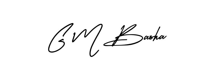 G M Basha stylish signature style. Best Handwritten Sign (AmerikaSignatureDemo-Regular) for my name. Handwritten Signature Collection Ideas for my name G M Basha. G M Basha signature style 3 images and pictures png