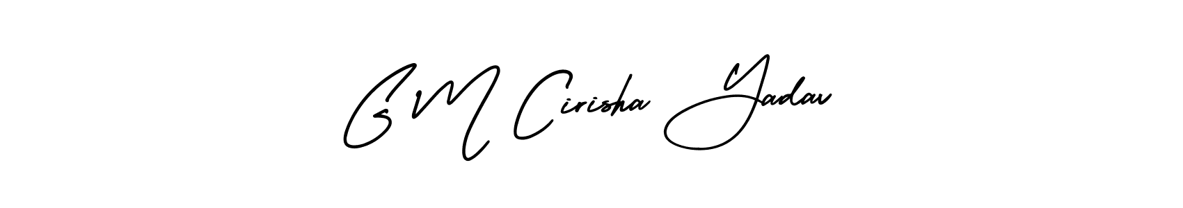You can use this online signature creator to create a handwritten signature for the name G M Cirisha Yadav. This is the best online autograph maker. G M Cirisha Yadav signature style 3 images and pictures png