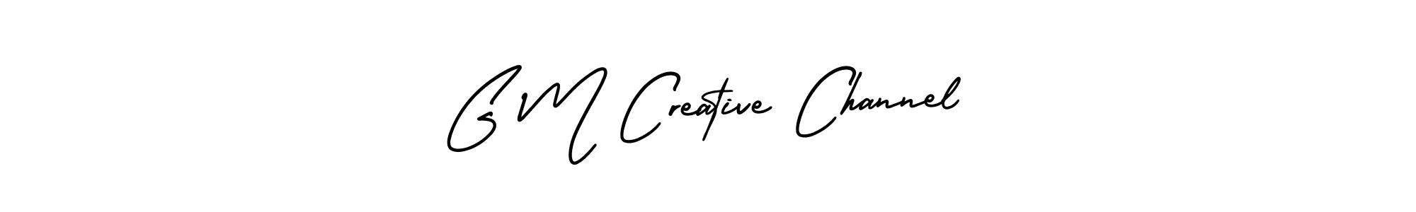 How to make G M Creative Channel signature? AmerikaSignatureDemo-Regular is a professional autograph style. Create handwritten signature for G M Creative Channel name. G M Creative Channel signature style 3 images and pictures png