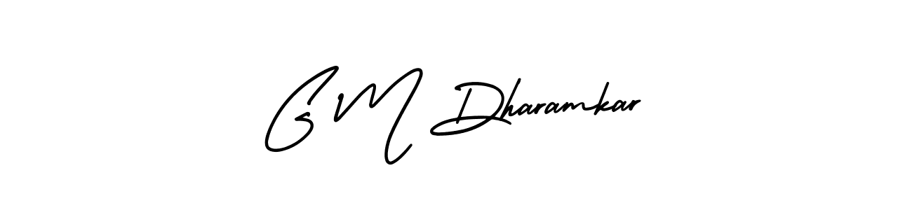 Use a signature maker to create a handwritten signature online. With this signature software, you can design (AmerikaSignatureDemo-Regular) your own signature for name G M Dharamkar. G M Dharamkar signature style 3 images and pictures png