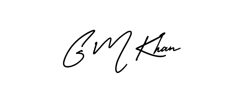 Make a beautiful signature design for name G M Khan. With this signature (AmerikaSignatureDemo-Regular) style, you can create a handwritten signature for free. G M Khan signature style 3 images and pictures png