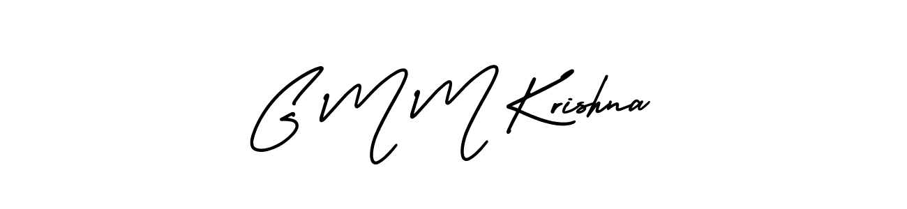 Make a beautiful signature design for name G M M Krishna. With this signature (AmerikaSignatureDemo-Regular) style, you can create a handwritten signature for free. G M M Krishna signature style 3 images and pictures png