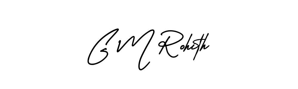 if you are searching for the best signature style for your name G M Rohith. so please give up your signature search. here we have designed multiple signature styles  using AmerikaSignatureDemo-Regular. G M Rohith signature style 3 images and pictures png