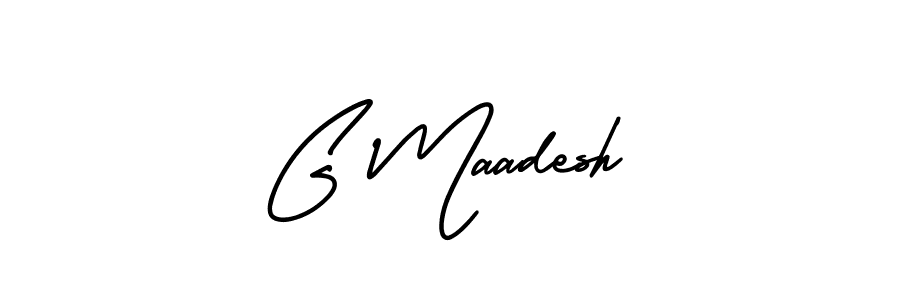 Design your own signature with our free online signature maker. With this signature software, you can create a handwritten (AmerikaSignatureDemo-Regular) signature for name G Maadesh. G Maadesh signature style 3 images and pictures png