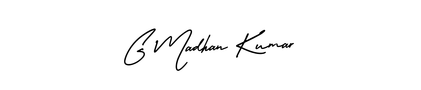 if you are searching for the best signature style for your name G Madhan Kumar. so please give up your signature search. here we have designed multiple signature styles  using AmerikaSignatureDemo-Regular. G Madhan Kumar signature style 3 images and pictures png