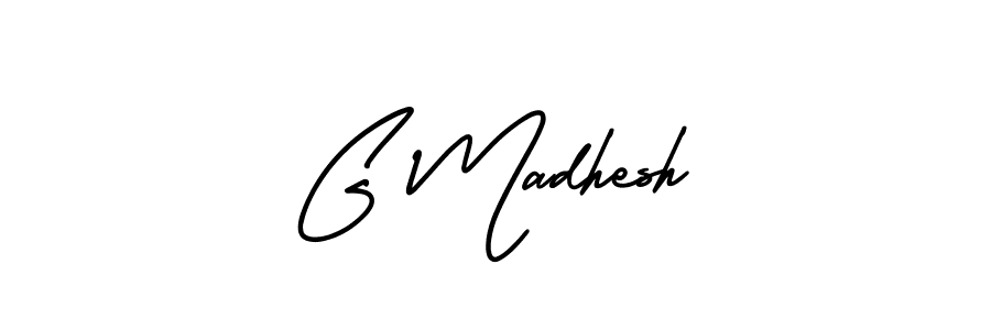Also You can easily find your signature by using the search form. We will create G Madhesh name handwritten signature images for you free of cost using AmerikaSignatureDemo-Regular sign style. G Madhesh signature style 3 images and pictures png