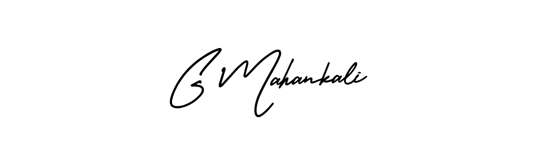 if you are searching for the best signature style for your name G Mahankali. so please give up your signature search. here we have designed multiple signature styles  using AmerikaSignatureDemo-Regular. G Mahankali signature style 3 images and pictures png