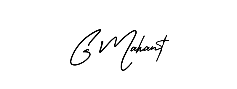 How to make G Mahant signature? AmerikaSignatureDemo-Regular is a professional autograph style. Create handwritten signature for G Mahant name. G Mahant signature style 3 images and pictures png