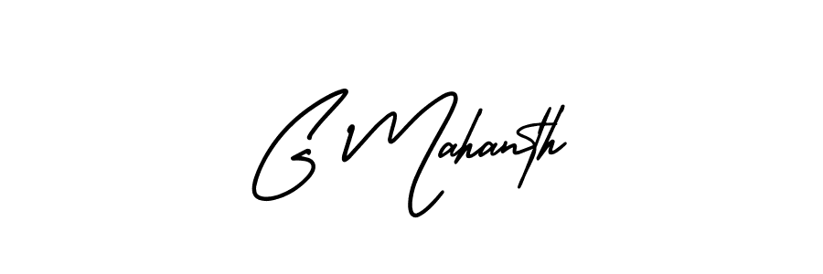 Also You can easily find your signature by using the search form. We will create G Mahanth name handwritten signature images for you free of cost using AmerikaSignatureDemo-Regular sign style. G Mahanth signature style 3 images and pictures png