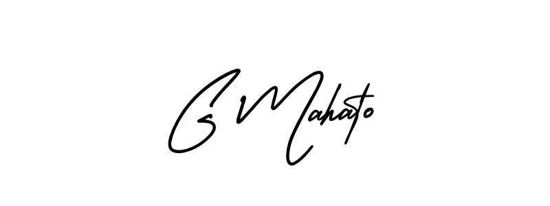 Design your own signature with our free online signature maker. With this signature software, you can create a handwritten (AmerikaSignatureDemo-Regular) signature for name G Mahato. G Mahato signature style 3 images and pictures png