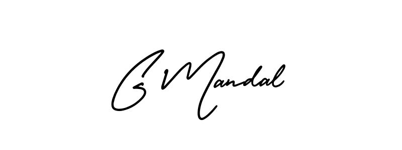 Create a beautiful signature design for name G Mandal. With this signature (AmerikaSignatureDemo-Regular) fonts, you can make a handwritten signature for free. G Mandal signature style 3 images and pictures png