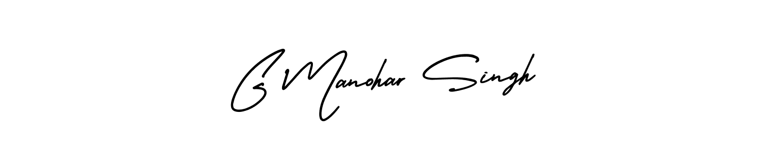 Design your own signature with our free online signature maker. With this signature software, you can create a handwritten (AmerikaSignatureDemo-Regular) signature for name G Manohar Singh. G Manohar Singh signature style 3 images and pictures png