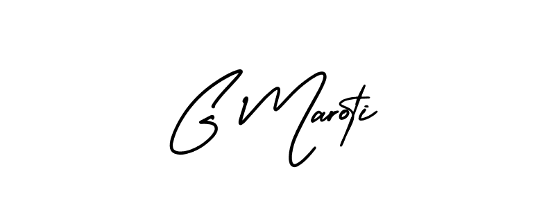 G Maroti stylish signature style. Best Handwritten Sign (AmerikaSignatureDemo-Regular) for my name. Handwritten Signature Collection Ideas for my name G Maroti. G Maroti signature style 3 images and pictures png