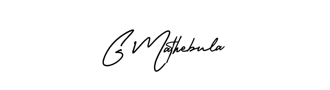 Use a signature maker to create a handwritten signature online. With this signature software, you can design (AmerikaSignatureDemo-Regular) your own signature for name G Mathebula. G Mathebula signature style 3 images and pictures png