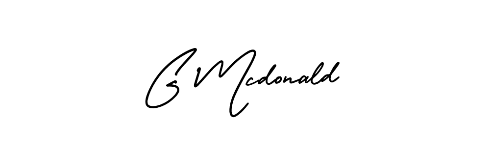 Make a beautiful signature design for name G Mcdonald. With this signature (AmerikaSignatureDemo-Regular) style, you can create a handwritten signature for free. G Mcdonald signature style 3 images and pictures png