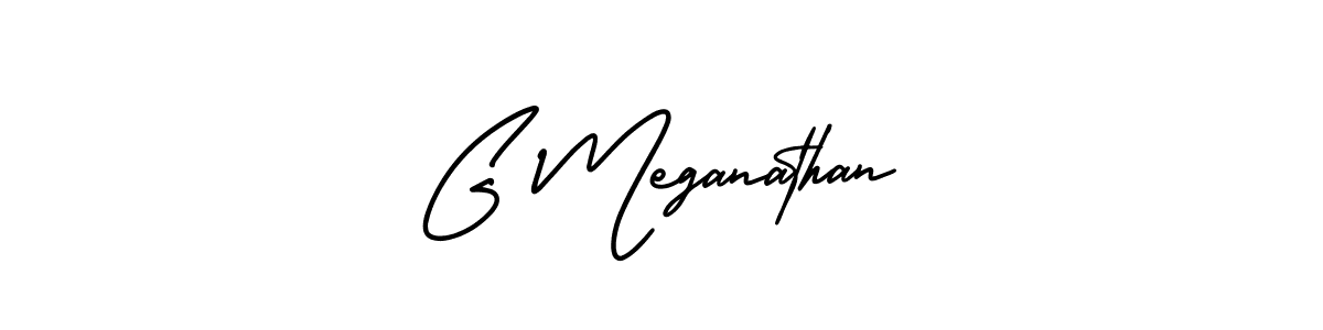 Design your own signature with our free online signature maker. With this signature software, you can create a handwritten (AmerikaSignatureDemo-Regular) signature for name G Meganathan. G Meganathan signature style 3 images and pictures png