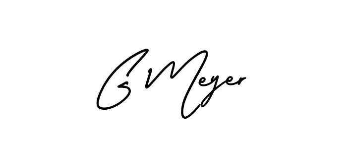 Create a beautiful signature design for name G Meyer. With this signature (AmerikaSignatureDemo-Regular) fonts, you can make a handwritten signature for free. G Meyer signature style 3 images and pictures png