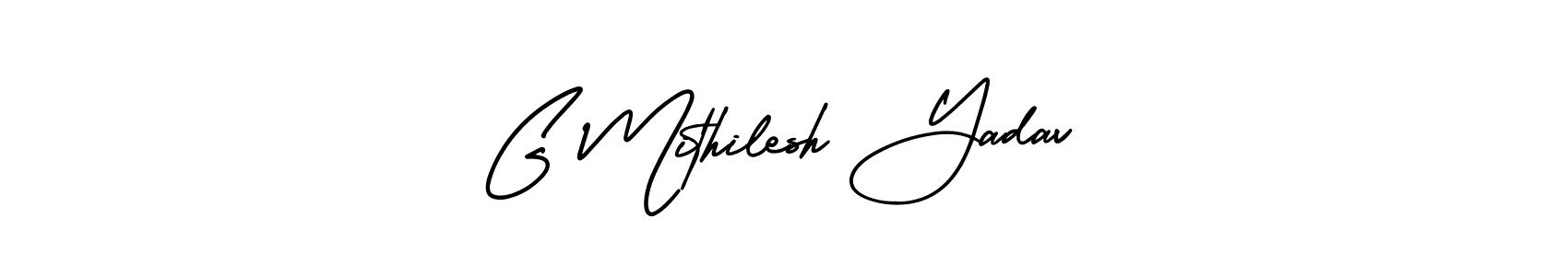 It looks lik you need a new signature style for name G Mithilesh Yadav. Design unique handwritten (AmerikaSignatureDemo-Regular) signature with our free signature maker in just a few clicks. G Mithilesh Yadav signature style 3 images and pictures png