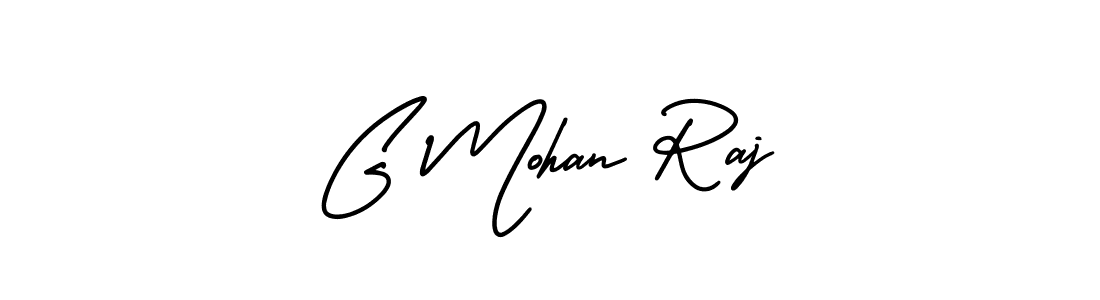 The best way (AmerikaSignatureDemo-Regular) to make a short signature is to pick only two or three words in your name. The name G Mohan Raj include a total of six letters. For converting this name. G Mohan Raj signature style 3 images and pictures png