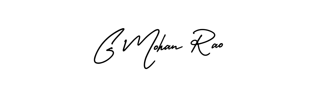 Make a beautiful signature design for name G Mohan Rao. With this signature (AmerikaSignatureDemo-Regular) style, you can create a handwritten signature for free. G Mohan Rao signature style 3 images and pictures png