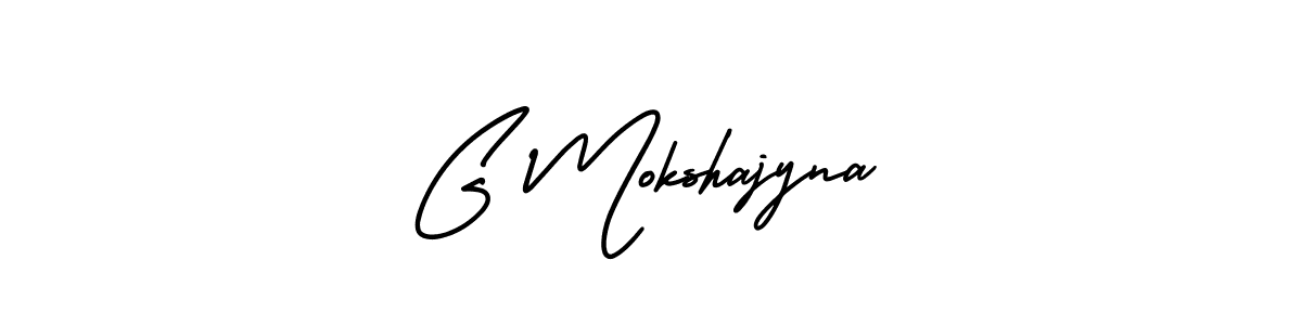 Create a beautiful signature design for name G Mokshajyna. With this signature (AmerikaSignatureDemo-Regular) fonts, you can make a handwritten signature for free. G Mokshajyna signature style 3 images and pictures png