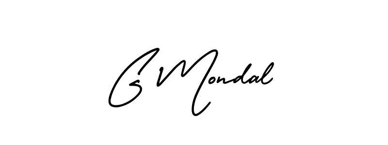 How to Draw G Mondal signature style? AmerikaSignatureDemo-Regular is a latest design signature styles for name G Mondal. G Mondal signature style 3 images and pictures png