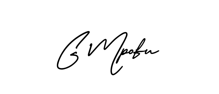 Create a beautiful signature design for name G Mpofu. With this signature (AmerikaSignatureDemo-Regular) fonts, you can make a handwritten signature for free. G Mpofu signature style 3 images and pictures png